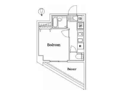 アランシア千鳥町(1K/5階)の間取り写真