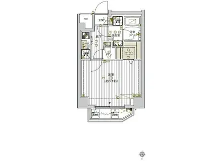 VALESIA森下シティ(1K/3階)の間取り写真