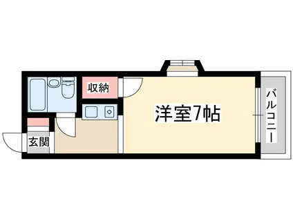 プロヴァンスマユミ(1K/3階)の間取り写真