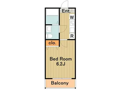 アザーレ・キュリオス柿生(1K/1階)の間取り写真