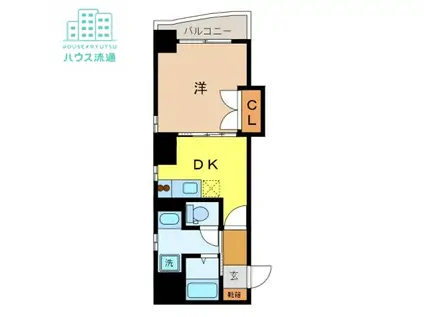 L・FLORE五島町(1DK/4階)の間取り写真