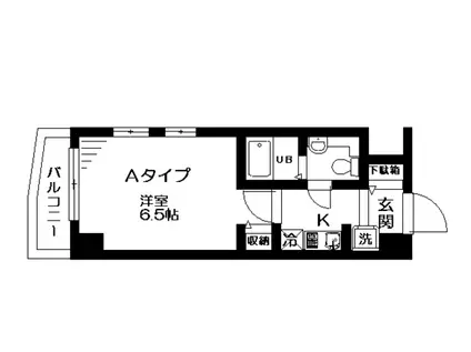 シャイン小石川(1K/4階)の間取り写真