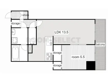 アトラスタワー本郷駅前(1LDK/6階)の間取り写真
