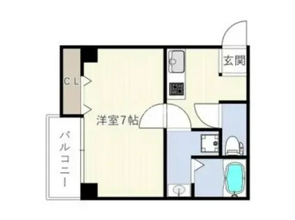 ES-GRANDE大阪福島(1K/7階)の間取り写真