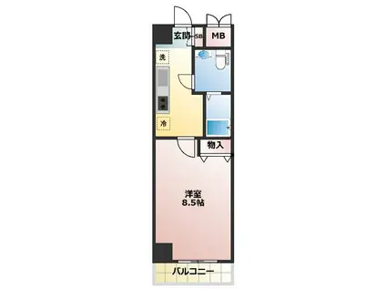 アーデン和泉町(1K/10階)の間取り写真