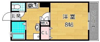 KSHOUSE(1K/2階)の間取り写真