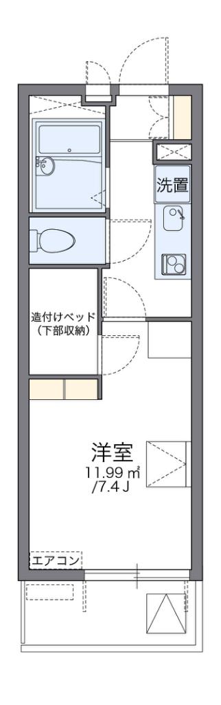レオパレスAYOKA(1K/4階)の間取り写真