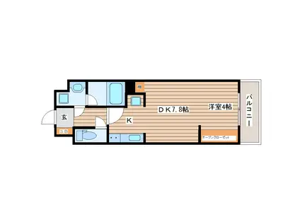 THE LOT HARANOMACHI α(1DK/3階)の間取り写真