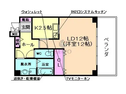 MYボヌール(ワンルーム/5階)の間取り写真
