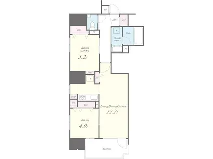 JASPER御堂筋本町(1SLDK/6階)の間取り写真