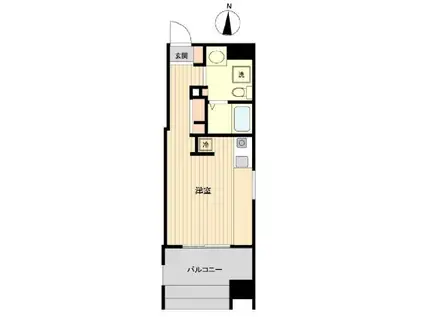 プライマル亀戸(ワンルーム/10階)の間取り写真