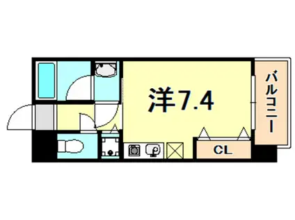 アーバングリーン神戸元町(ワンルーム/6階)の間取り写真