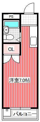 ルミエール川口(ワンルーム/1階)の間取り写真