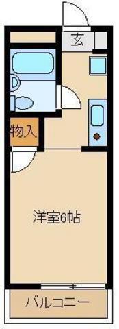 DIX野火止(1K/1階)の間取り写真