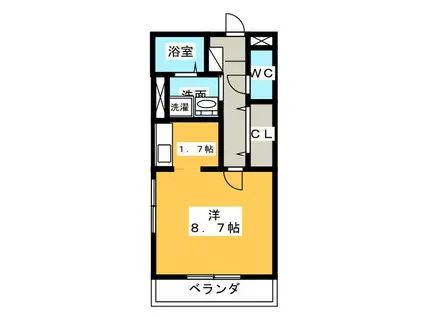 レジェンド横田(ワンルーム/5階)の間取り写真