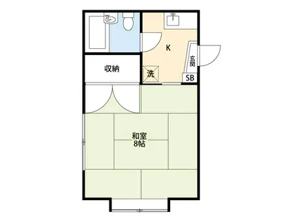 サンリッチ72(1K/2階)の間取り写真