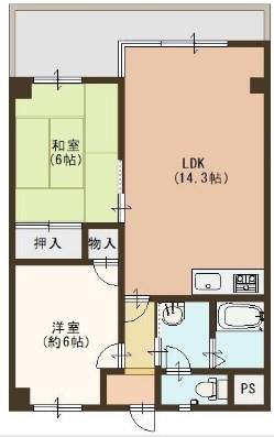 メゾン・ド・クレール(2LDK/3階)の間取り写真