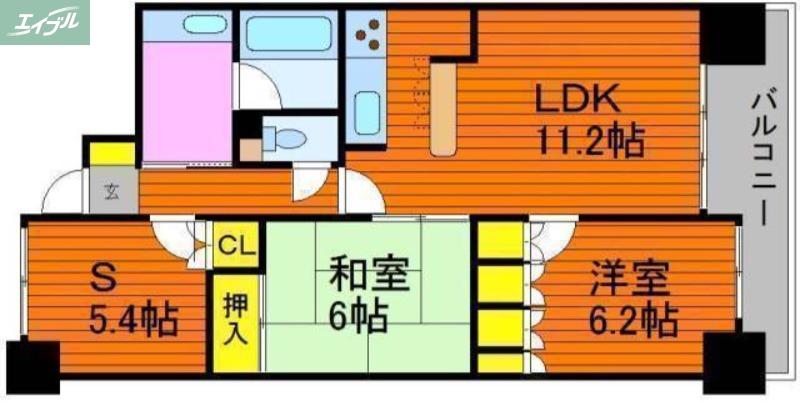 アルファステイツ野田II(3LDK/11階)の間取り写真