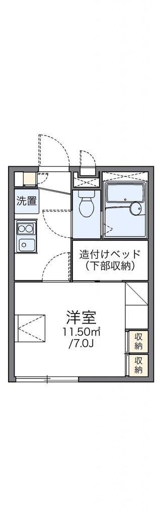 レオパレス広貴C(1K/2階)の間取り写真