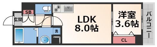 CASA MITO(1LDK/2階)の間取り写真