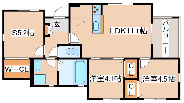 サンライズ平和台(2SLDK/1階)の間取り写真