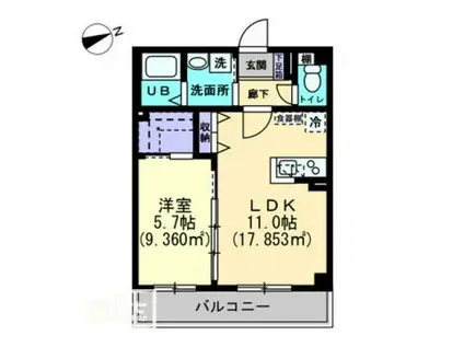 SIRIUS GARDEN(1LDK/1階)の間取り写真