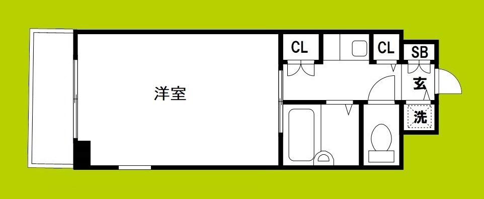 リーガル新大阪II(1K/3階)の間取り写真
