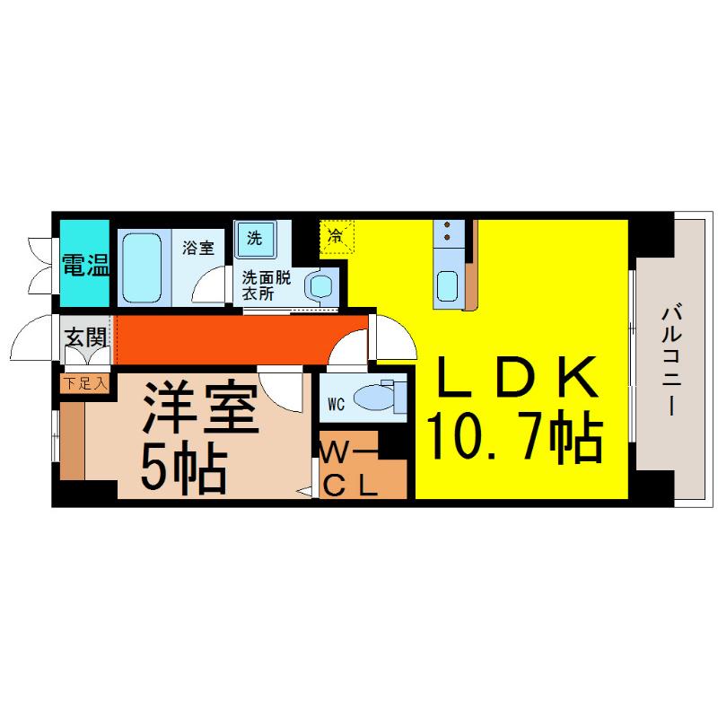 NAVIGLIO PALAZZO(1LDK/2階)の間取り写真