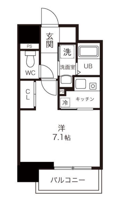 デルックス品川(1K/3階)の間取り写真