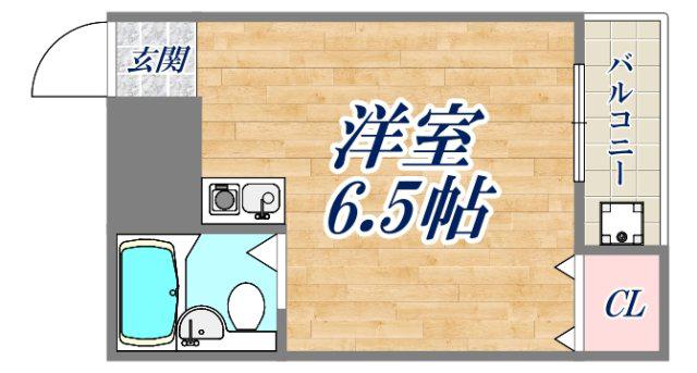 パーソナルマンション杭瀬1(ワンルーム/2階)の間取り写真