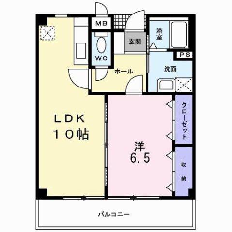 レジデンス・ノンノサン(1LDK/1階)の間取り写真