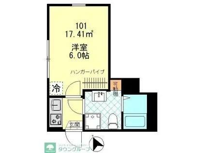 ラウレア吉祥寺井の頭(1K/1階)の間取り写真