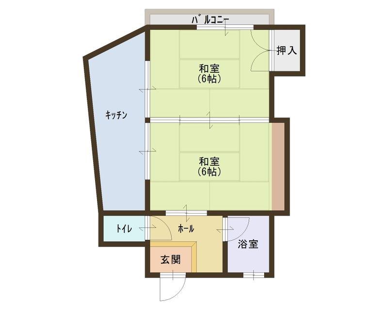 エイトビル岸里(2K/3階)の間取り写真