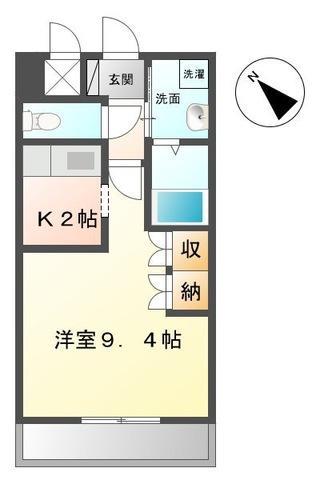 センチュリーM(1K/2階)の間取り写真
