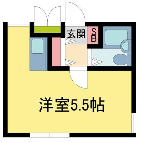 サンパレス21夙川東(ワンルーム/3階)の間取り写真