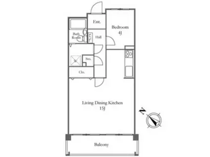 リバーシティ21イーストタワーズロク棟(1LDK/5階)の間取り写真