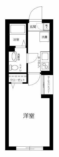 リタ王子神谷(1K/5階)の間取り写真