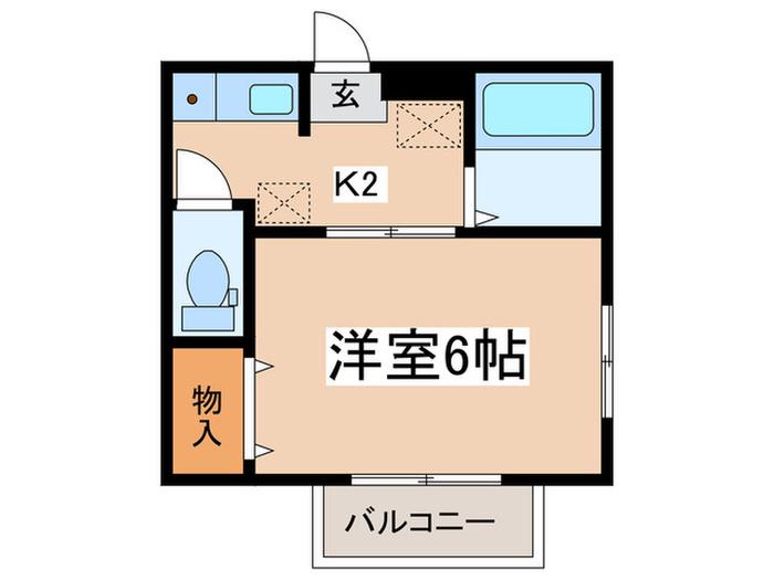 ハイム ヒロ(1K/1階)の間取り写真