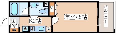 インベスト神戸エアフロント(1K/4階)の間取り写真