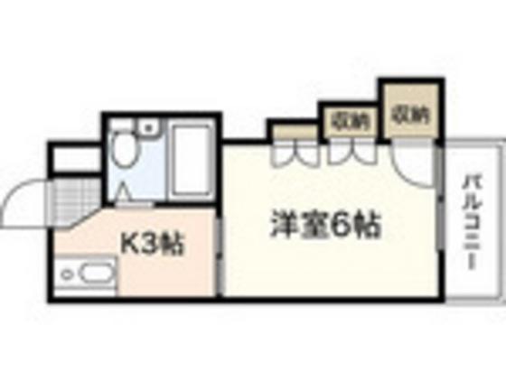 TERAMAE BLD NO5(1K/1階)の間取り写真