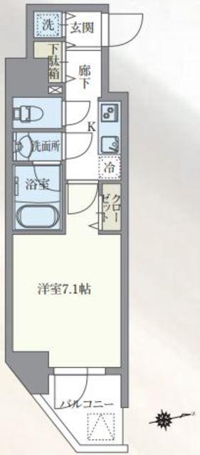 GRAN PASEO本郷三丁目(1K/12階)の間取り写真