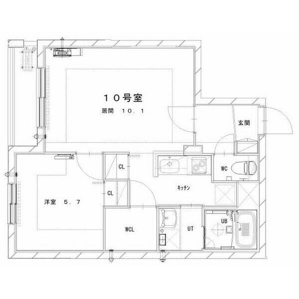 MESIG GREEN(1LDK/4階)の間取り写真