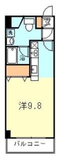 ハーベストヒルズ溝の口II(ワンルーム/5階)の間取り写真
