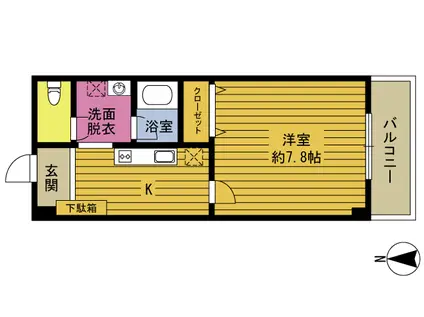 セコロ21Y.A(1K/5階)の間取り写真