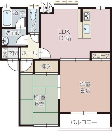 HBクオリス(2LDK/1階)の間取り写真