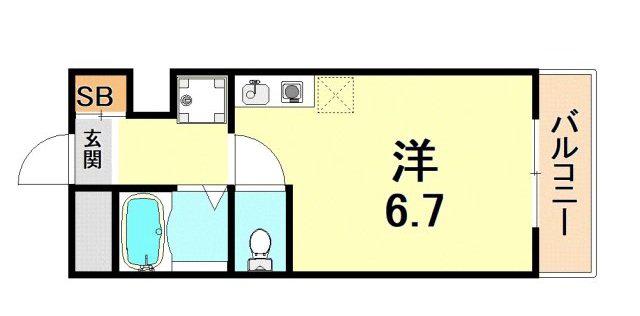 シャルムメゾン本庄(ワンルーム/3階)の間取り写真