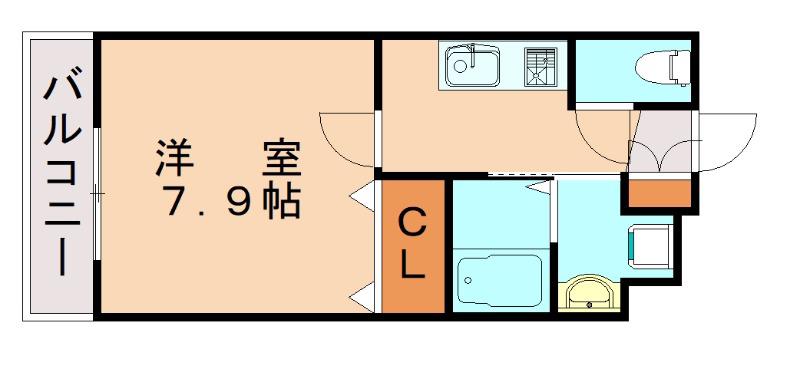 ギャラン菅原(1K/4階)の間取り写真