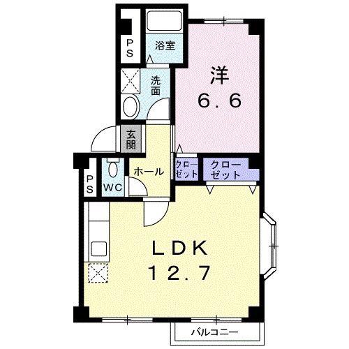 メゾントルペ(1LDK/2階)の間取り写真
