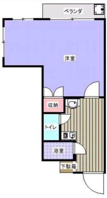 第二島村マンション(1K/2階)の間取り写真