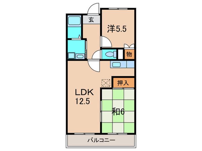 シェモア桜台(2LDK/2階)の間取り写真